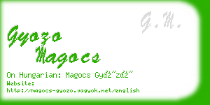 gyozo magocs business card